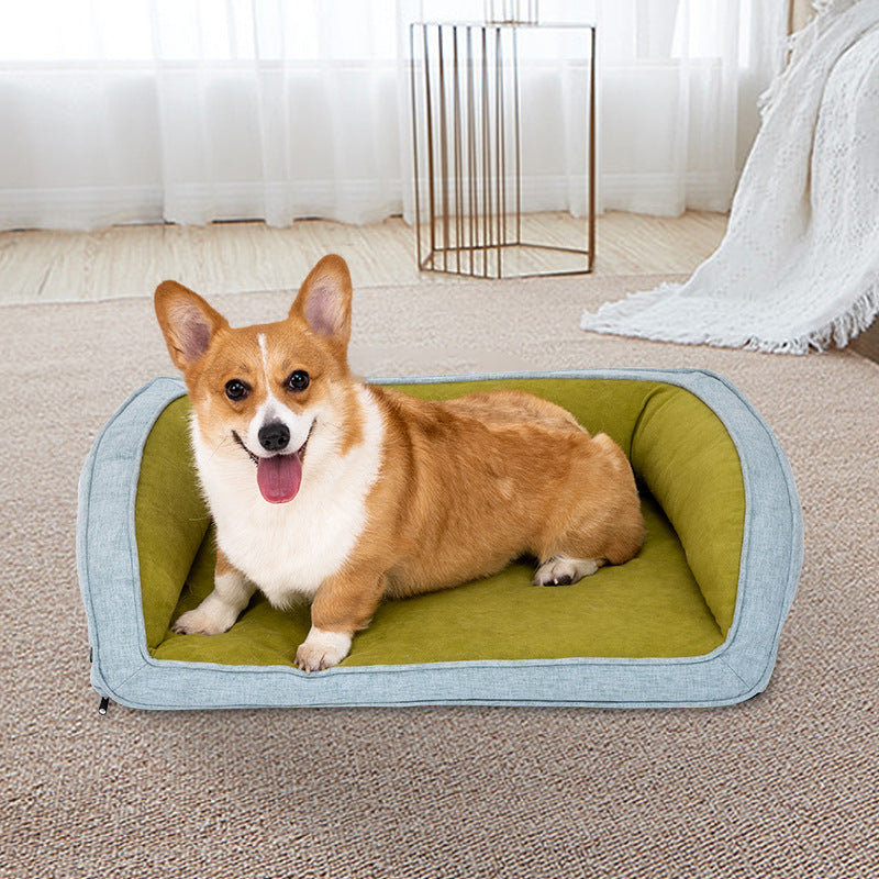 New soft four-season universal available kennel breathable pet sofa cool in summer and thickened and comfortable in winter
