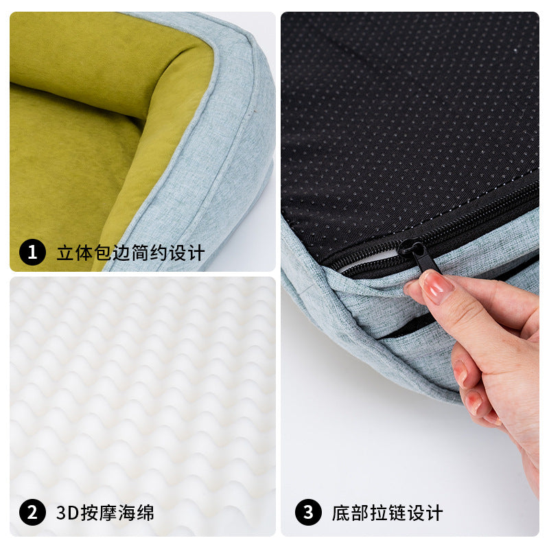New soft four-season universal available kennel breathable pet sofa cool in summer and thickened and comfortable in winter