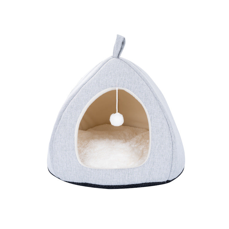 Cat litter wholesale kennel guinea pig rabbit litter winter warm semi-closed small dog yurt teddy cat house