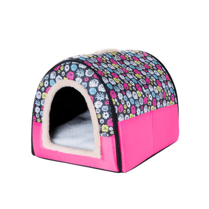 Factory straight hair, pet products, cat litter, warm in winter, closed detachable nest, foldable cute pet