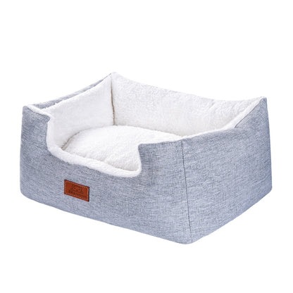 Kennel cat litter winter velvet warm pet litter large dog golden retriever teddy fully removable dog bed pet mat