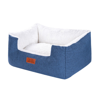 Kennel cat litter winter velvet warm pet litter large dog golden retriever teddy fully removable dog bed pet mat