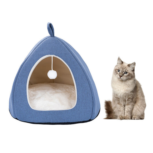 Cat litter wholesale kennel guinea pig rabbit litter winter warm semi-closed small dog yurt teddy cat house