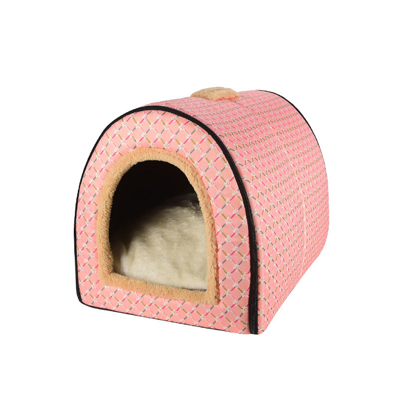Factory straight hair, pet products, cat litter, warm in winter, closed detachable nest, foldable cute pet