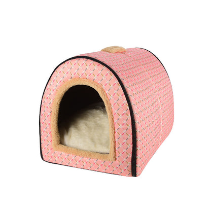 Factory straight hair, pet products, cat litter, warm in winter, closed detachable nest, foldable cute pet
