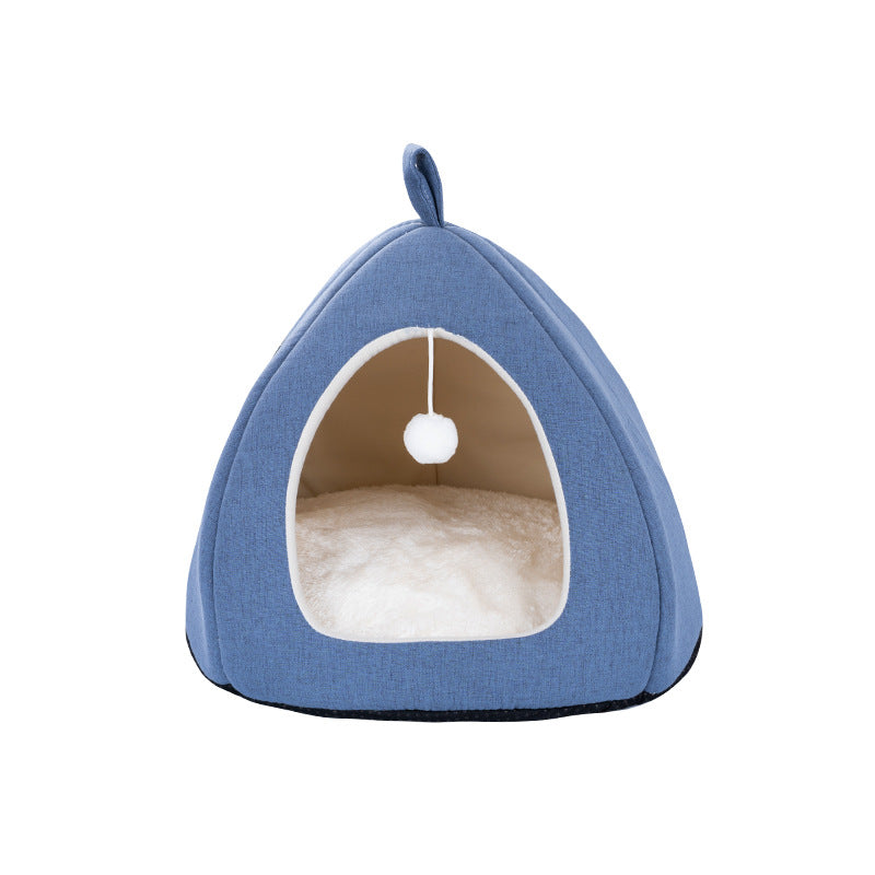 Cat litter wholesale kennel guinea pig rabbit litter winter warm semi-closed small dog yurt teddy cat house