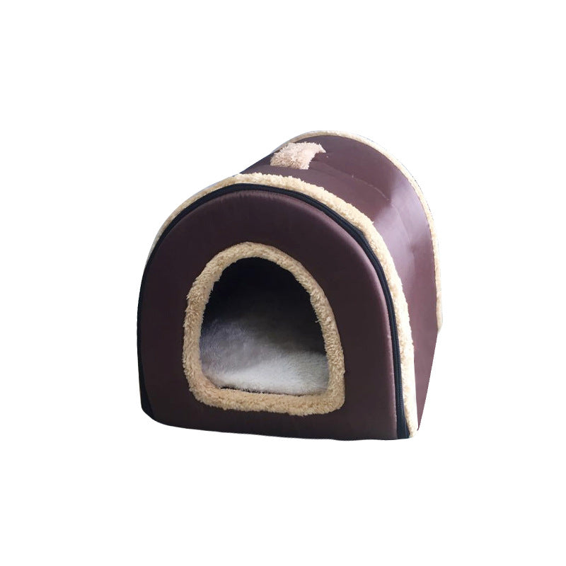 Factory straight hair, pet products, cat litter, warm in winter, closed detachable nest, foldable cute pet