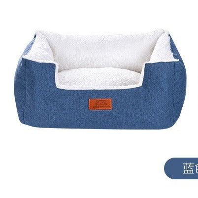 Kennel cat litter winter velvet warm pet litter large dog golden retriever teddy fully removable dog bed pet mat