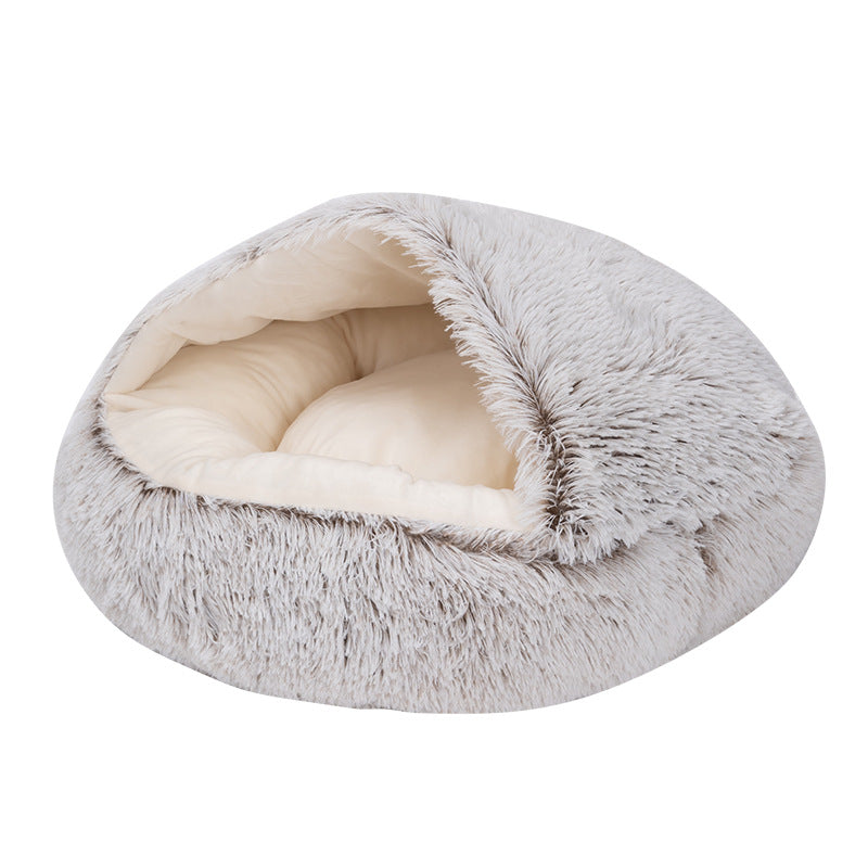 Winter warm semi-closed cat litter pet cat bed semi-enclosed dog litter dog bed closed shell cat litter sleeping bag