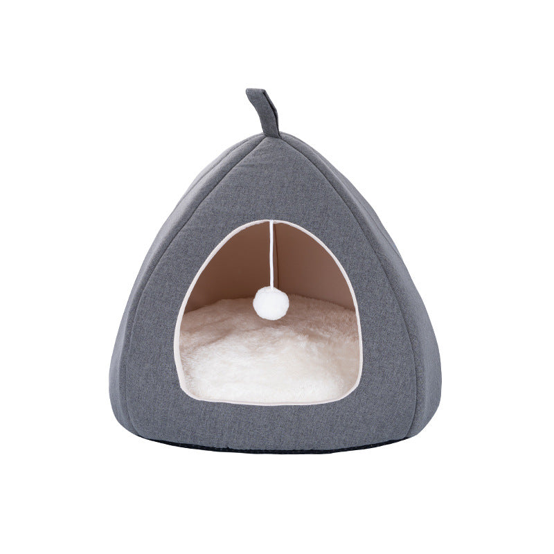 Cat litter wholesale kennel guinea pig rabbit litter winter warm semi-closed small dog yurt teddy cat house