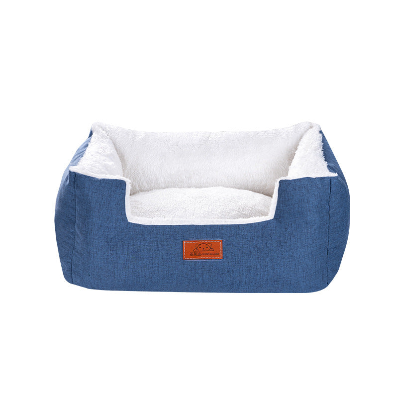 Kennel cat litter winter velvet warm pet litter large dog golden retriever teddy fully removable dog bed pet mat