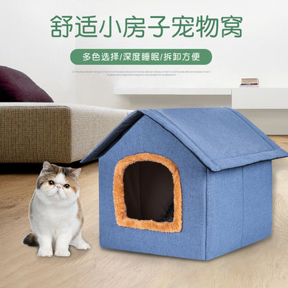 Kennel Pet Supplies Cat Nest Winter Warm Closed Deep Sleeping Nest Factory Direct Wholesale Cat House